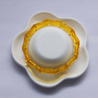 Yellow Glass Bamboo Bracelet