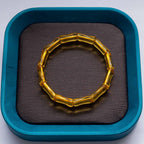 Yellow Glass Bamboo Bracelet