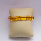 Yellow Glass Bamboo Bracelet