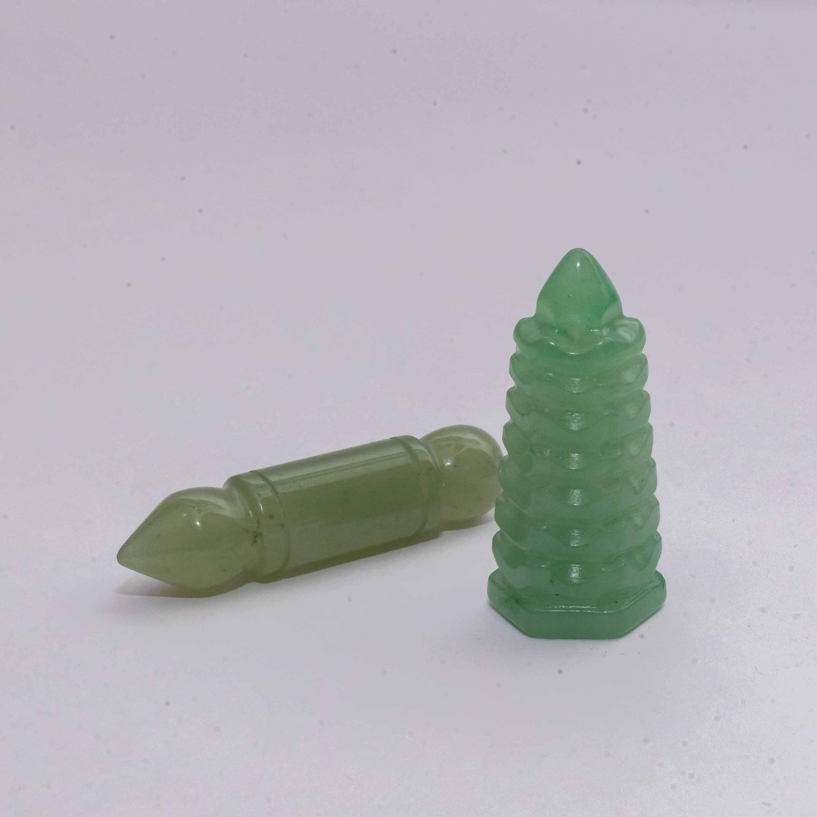 Green Aventurine Pagoda with Pen Secondary image