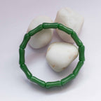 Green Glass Bamboo Bracelet