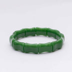 Green Glass Bamboo Bracelet