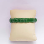 Green Glass Bamboo Bracelet