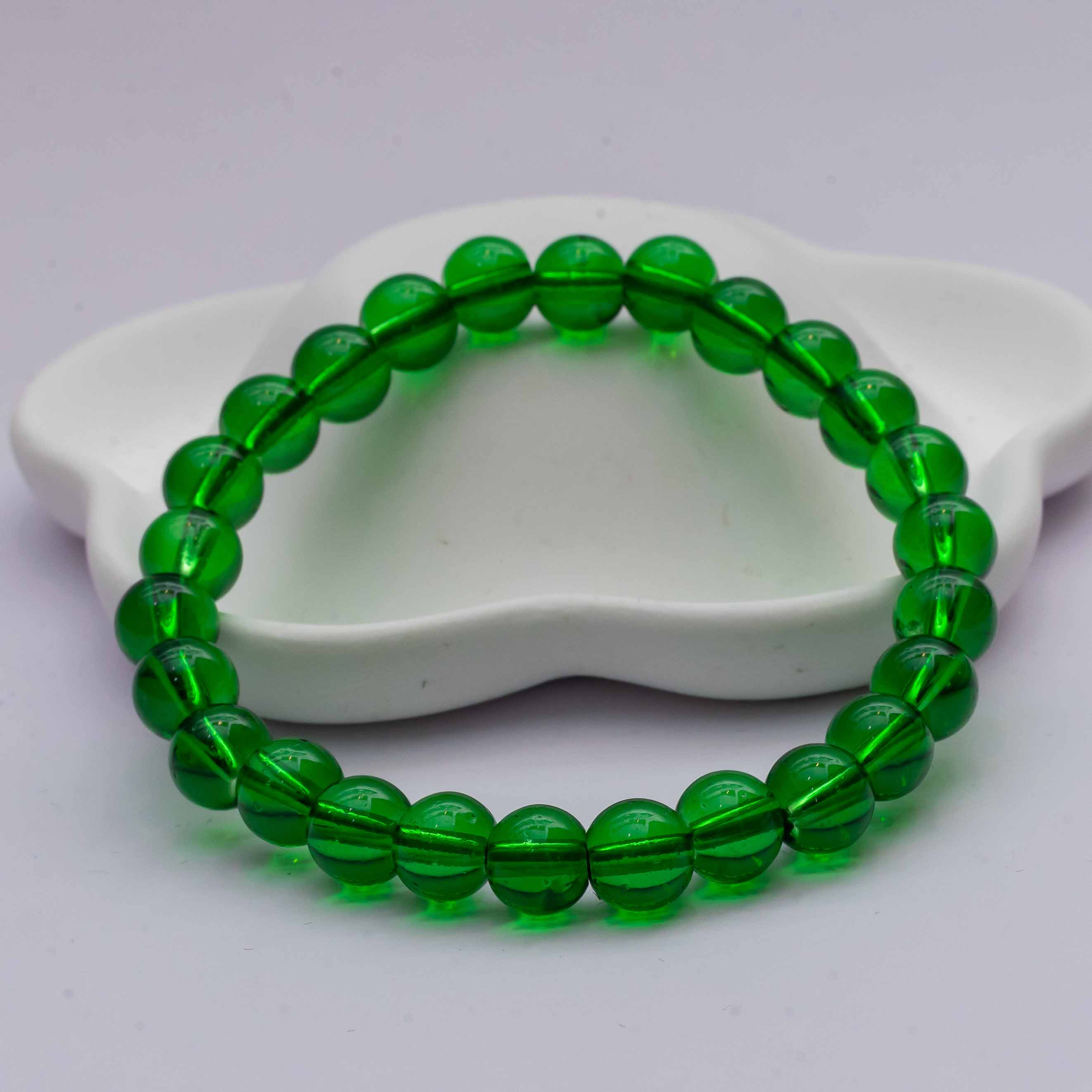 Dark Green Glass Bracelet