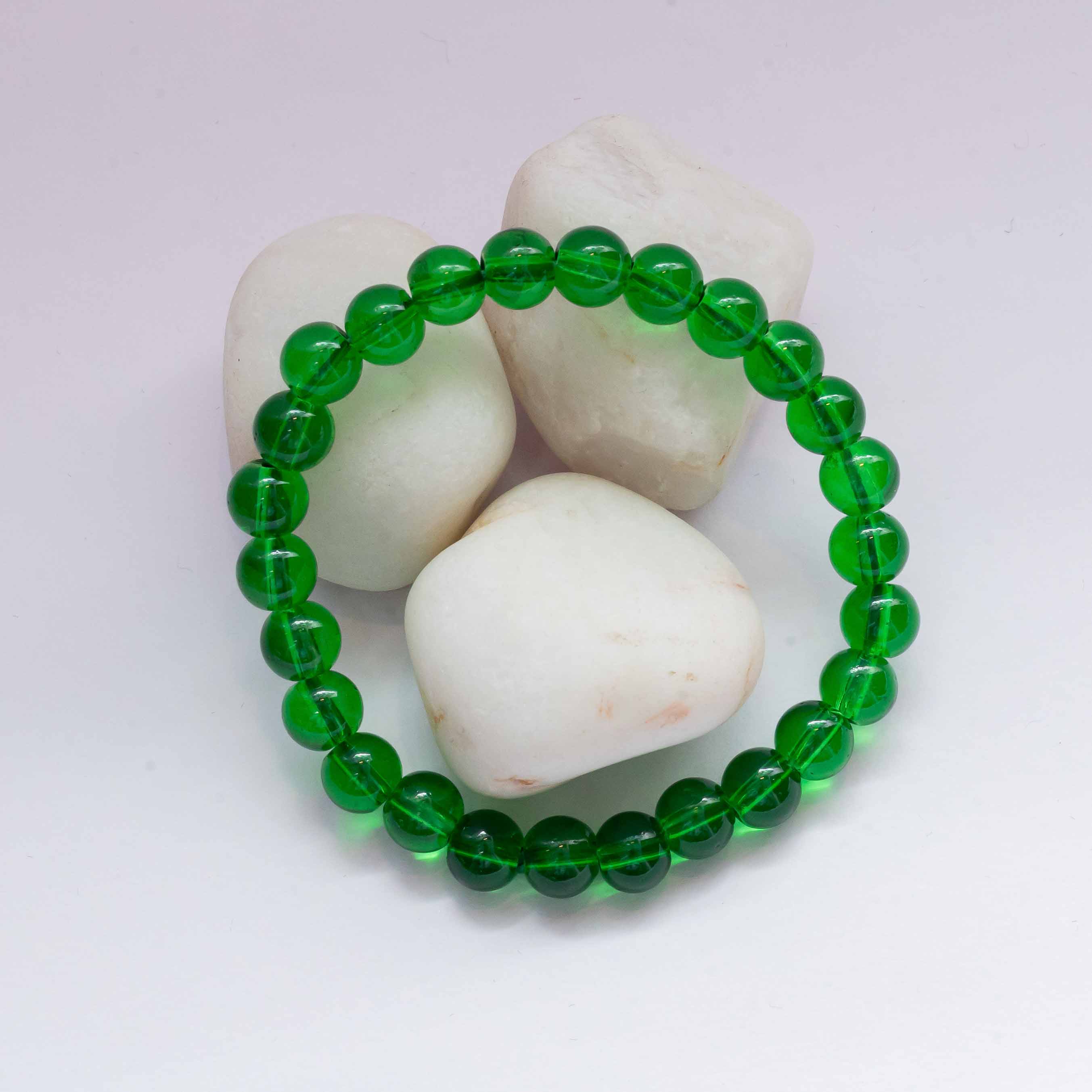 Dark Green Glass Bracelet