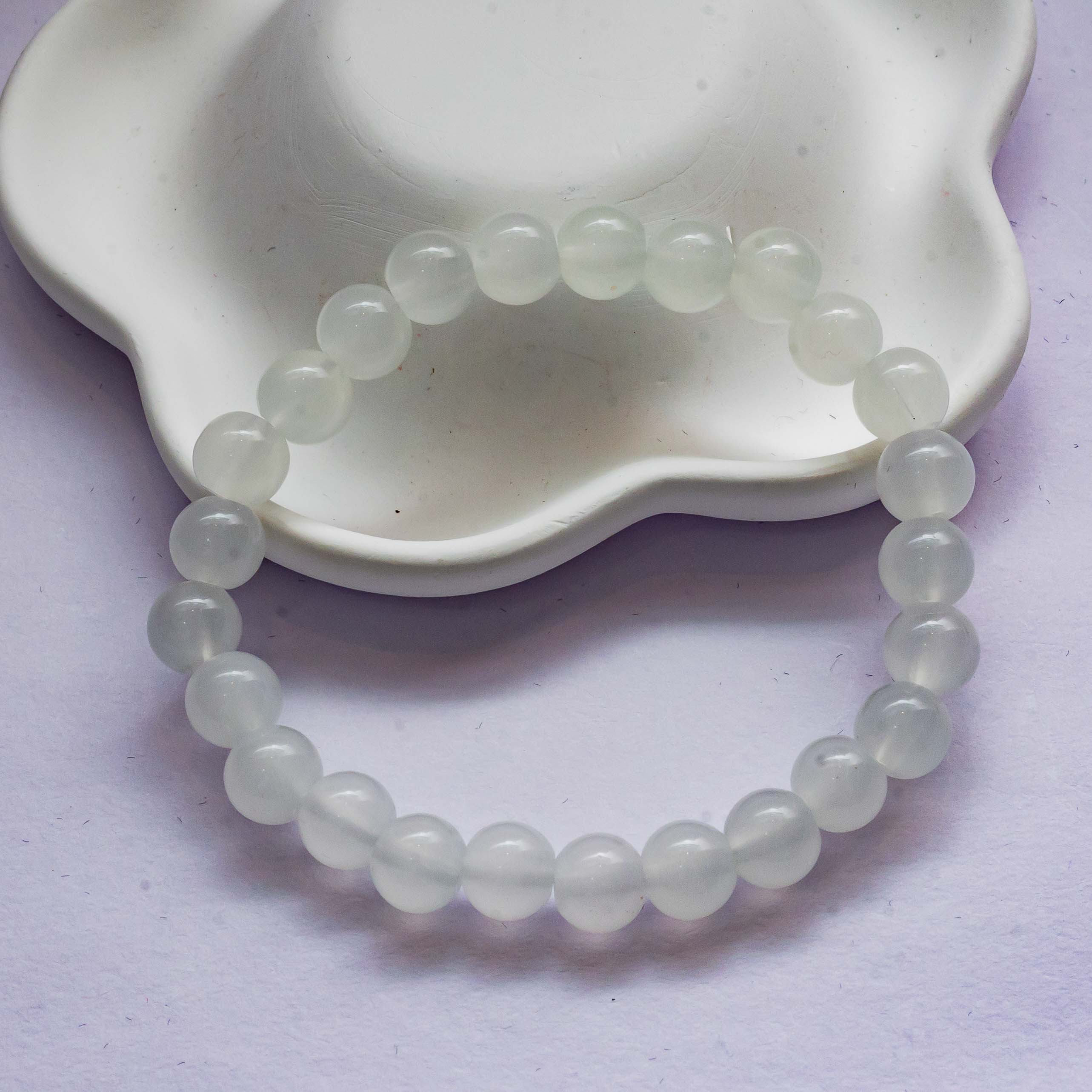 White Glass Bracelet