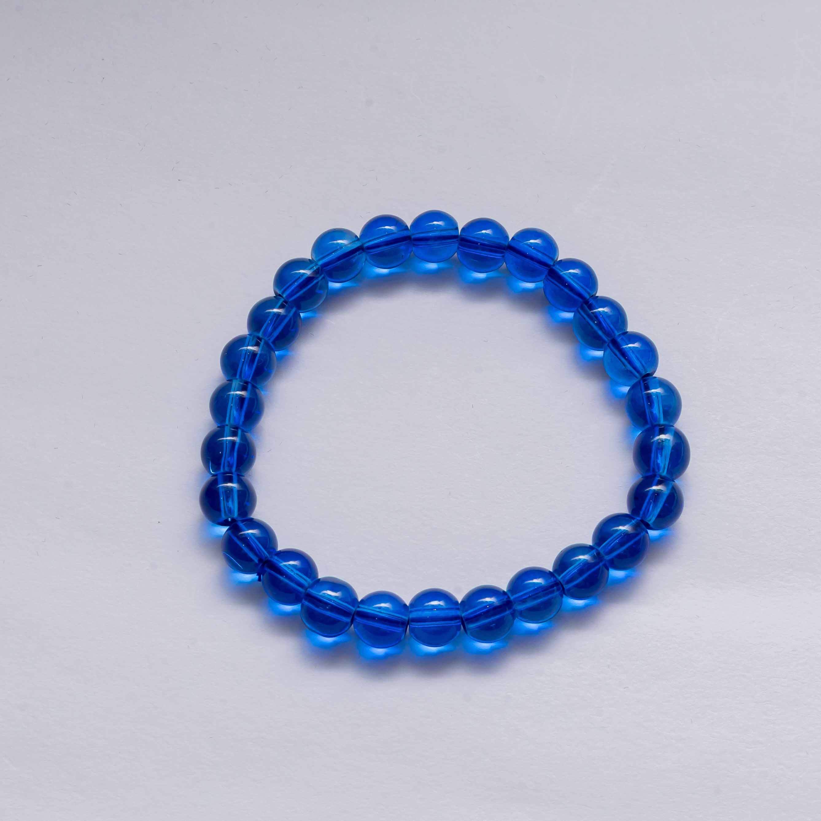Electric Blue Glass Bracelet