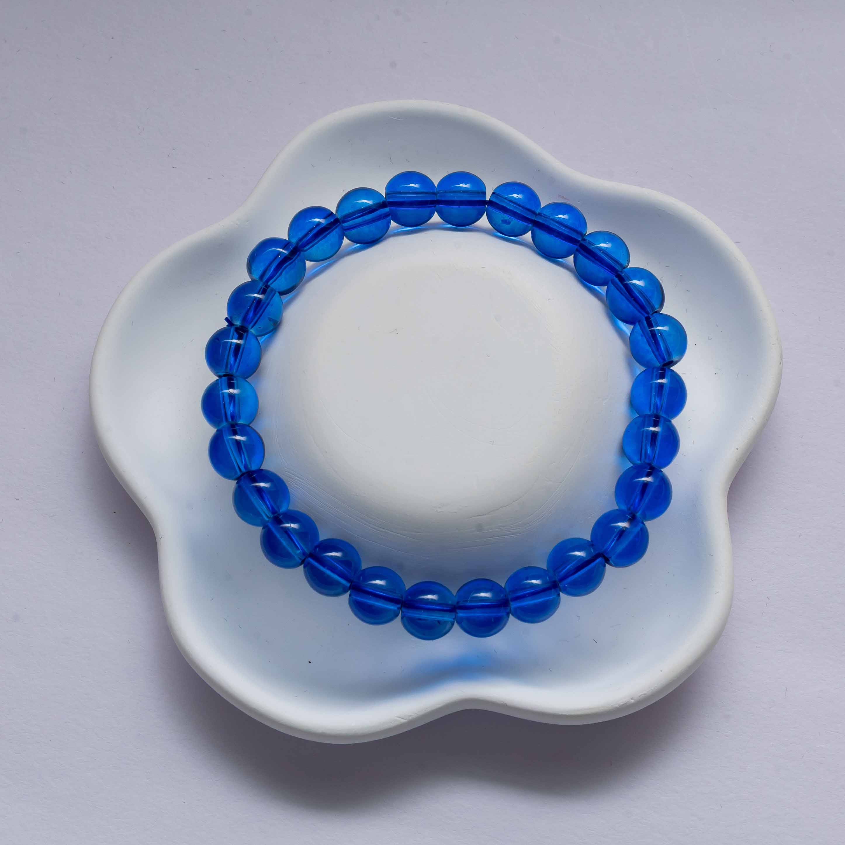 Electric Blue Glass Bracelet