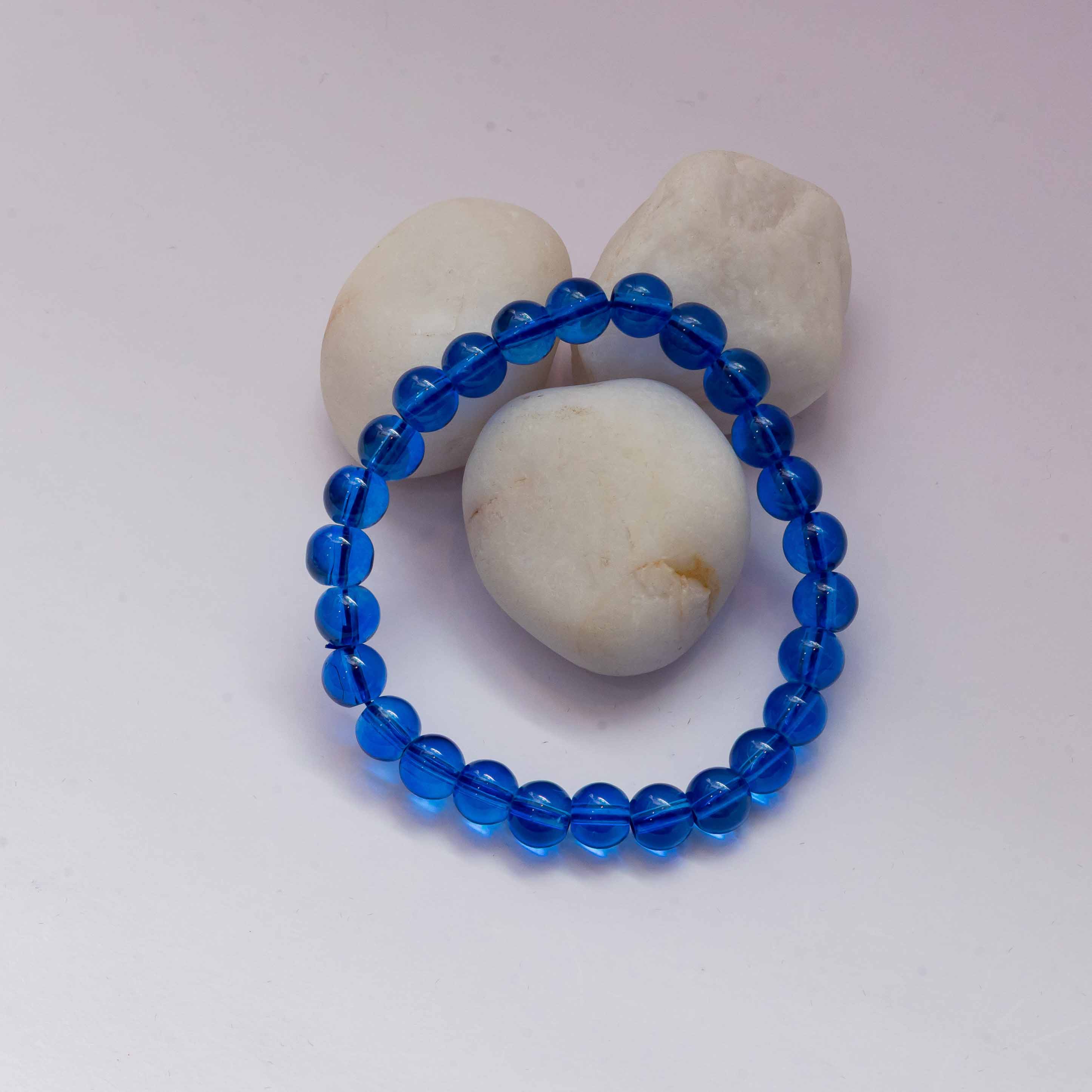 Electric Blue Glass Bracelet