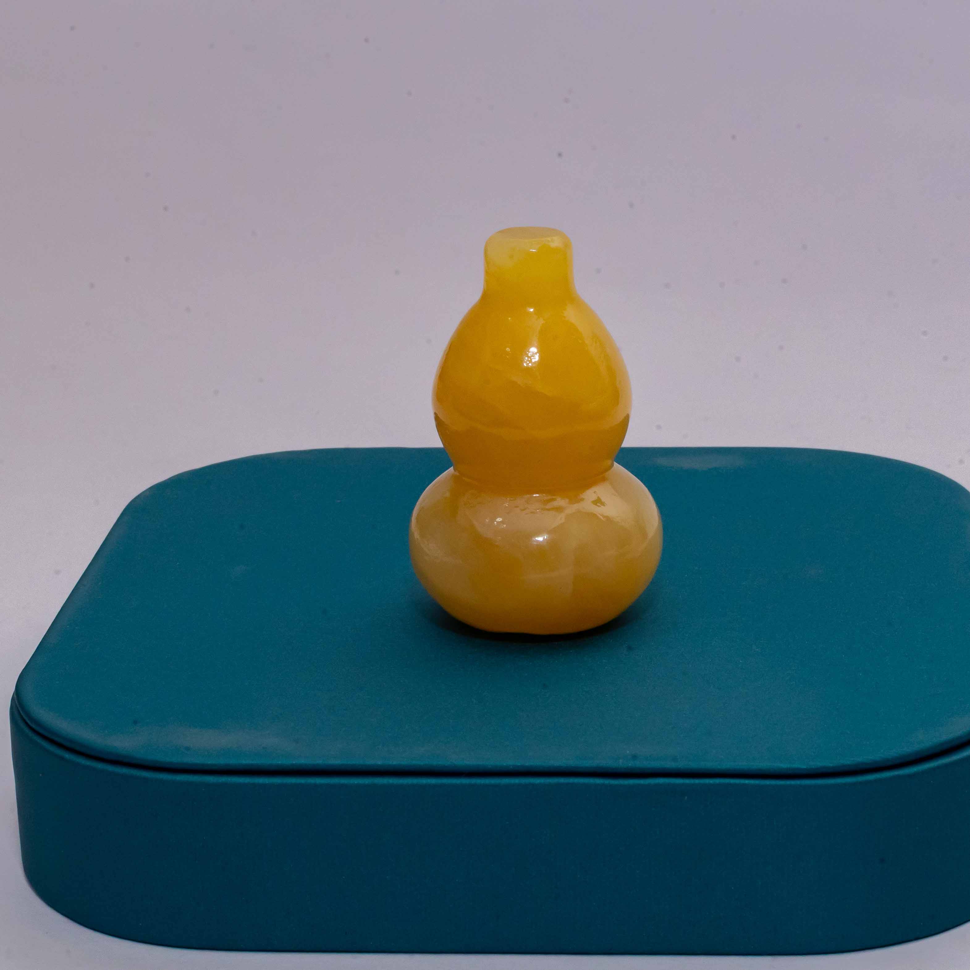 Yellow Jade Wu Lou Charm