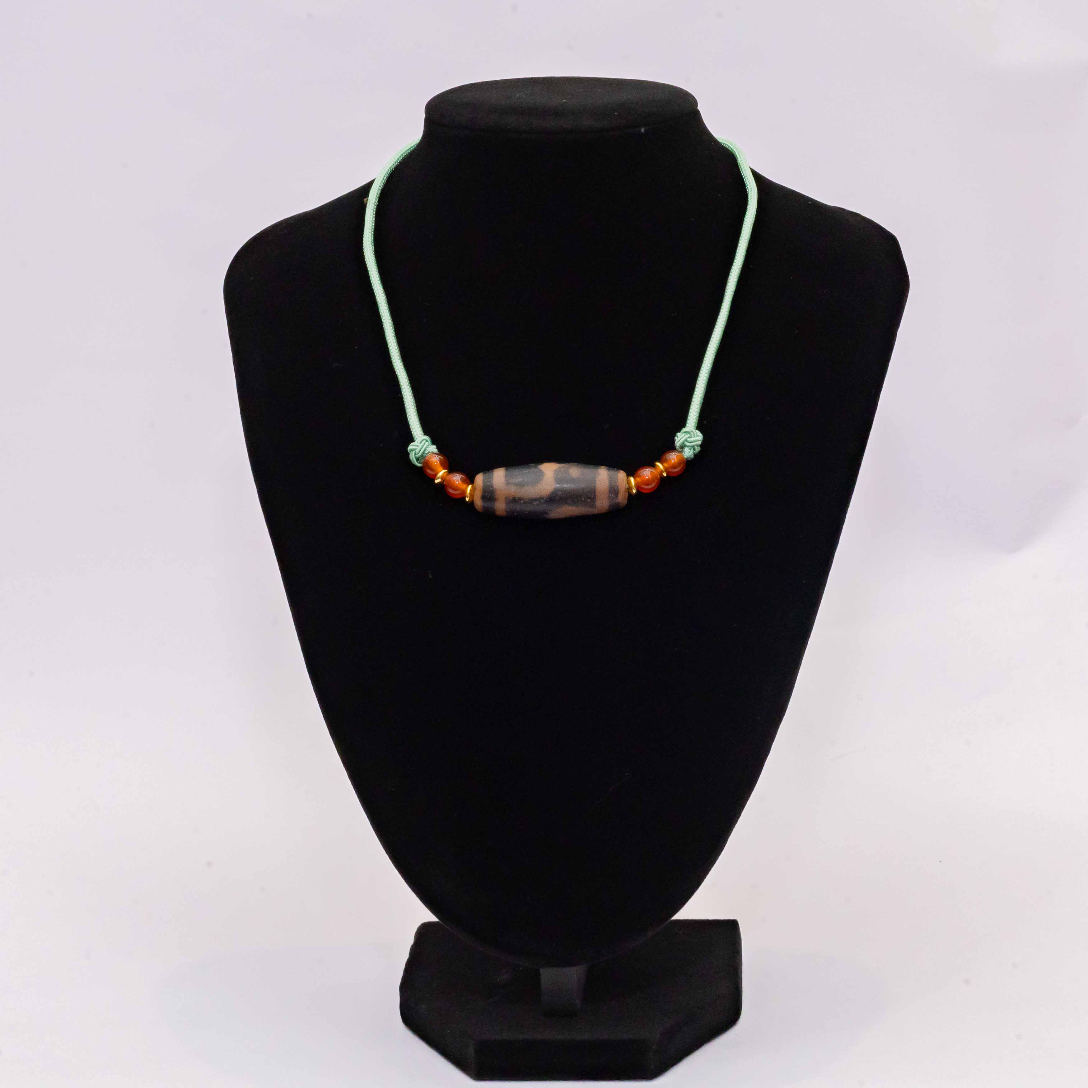 Aqua Dizi Beads Pendant