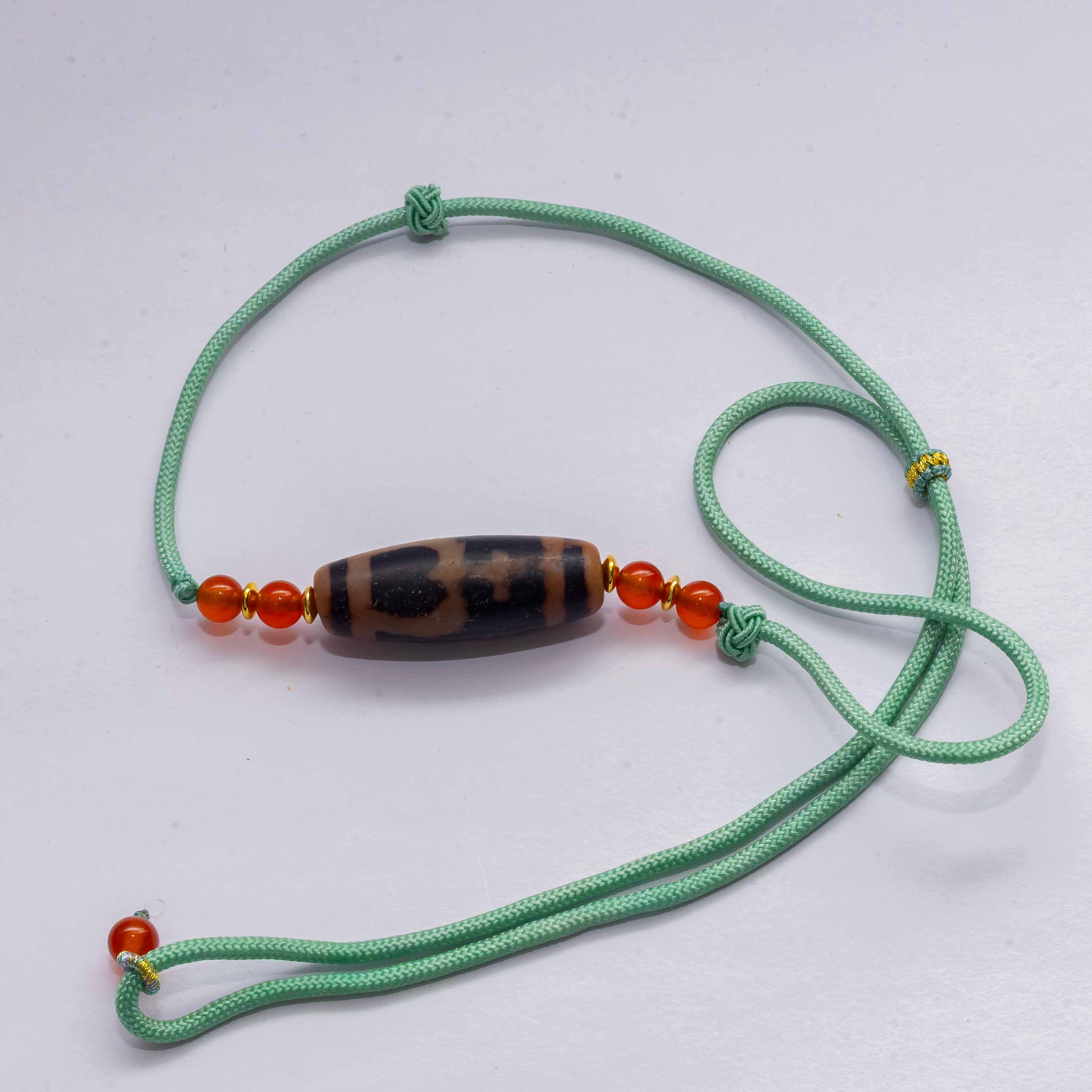 Aqua Dizi Beads Pendant