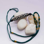 Green and Gold Dizi Beads Strings