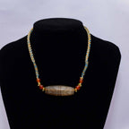Blue And Beige Dizi Beads