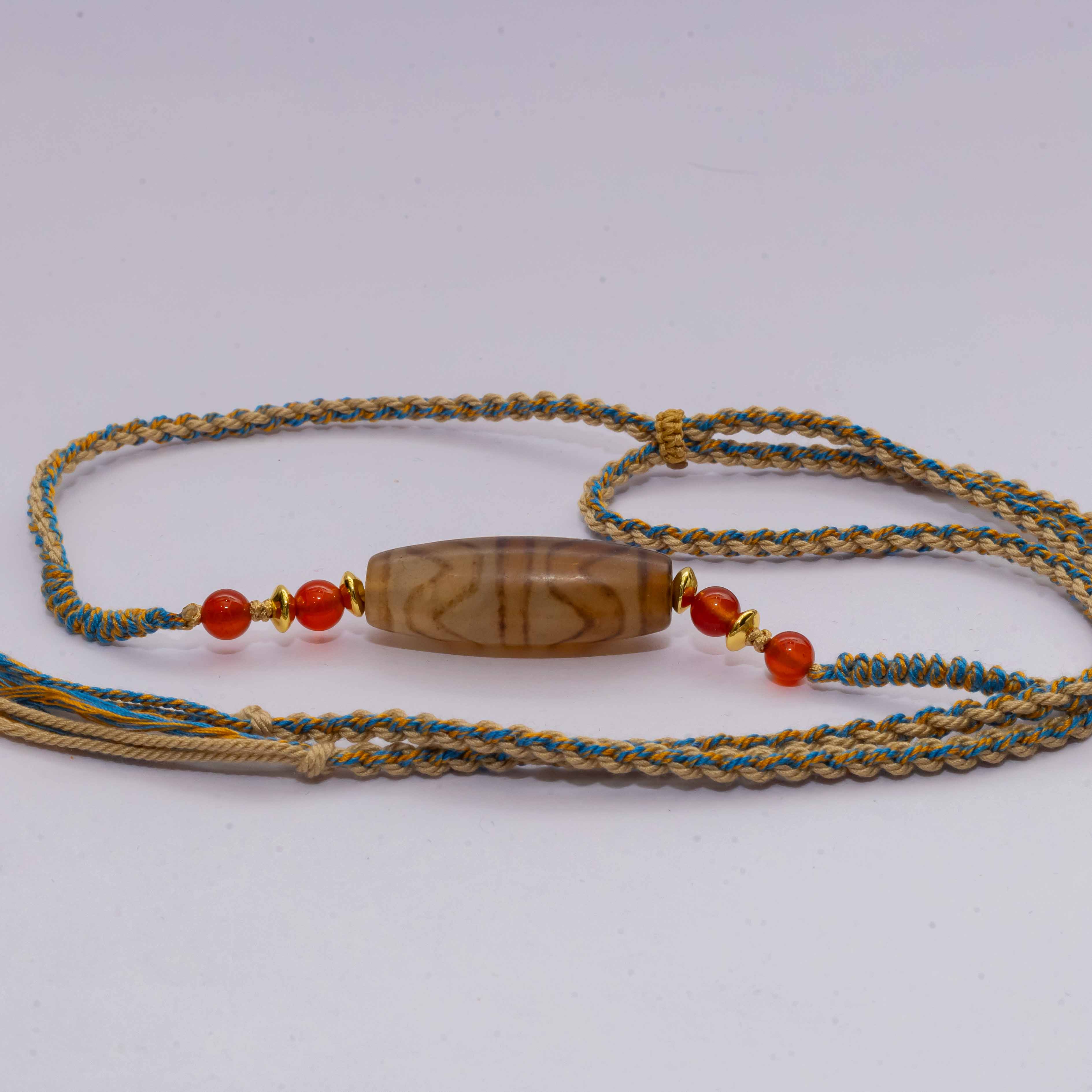 Blue And Beige Dizi Beads