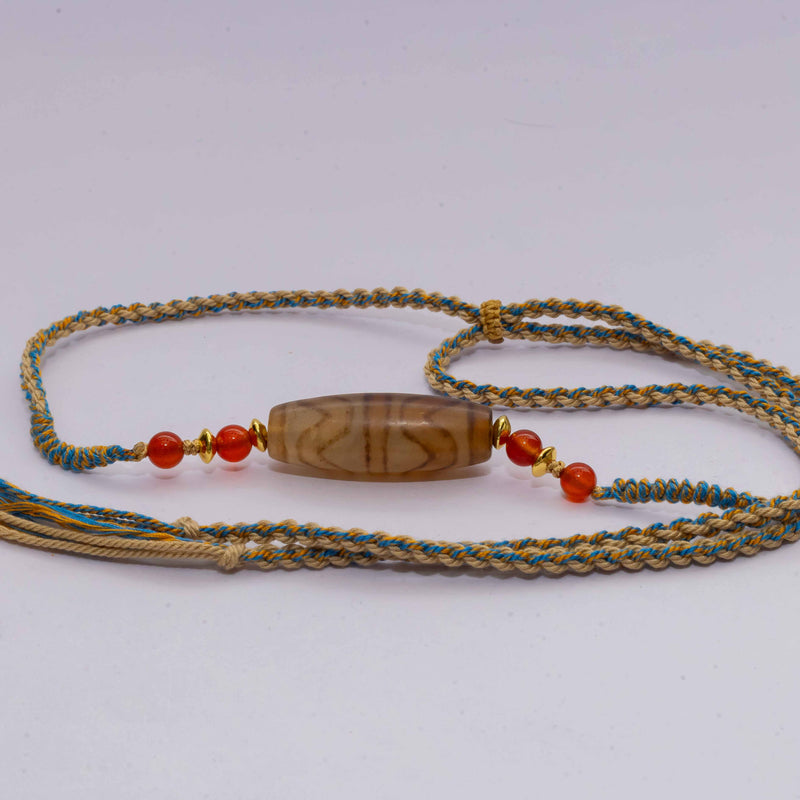 Blue And Beige Dizi Beads