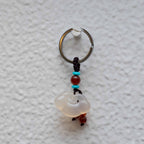 White Agate Wish Cloud keychain