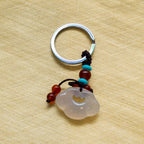 White Agate Wish Cloud keychain