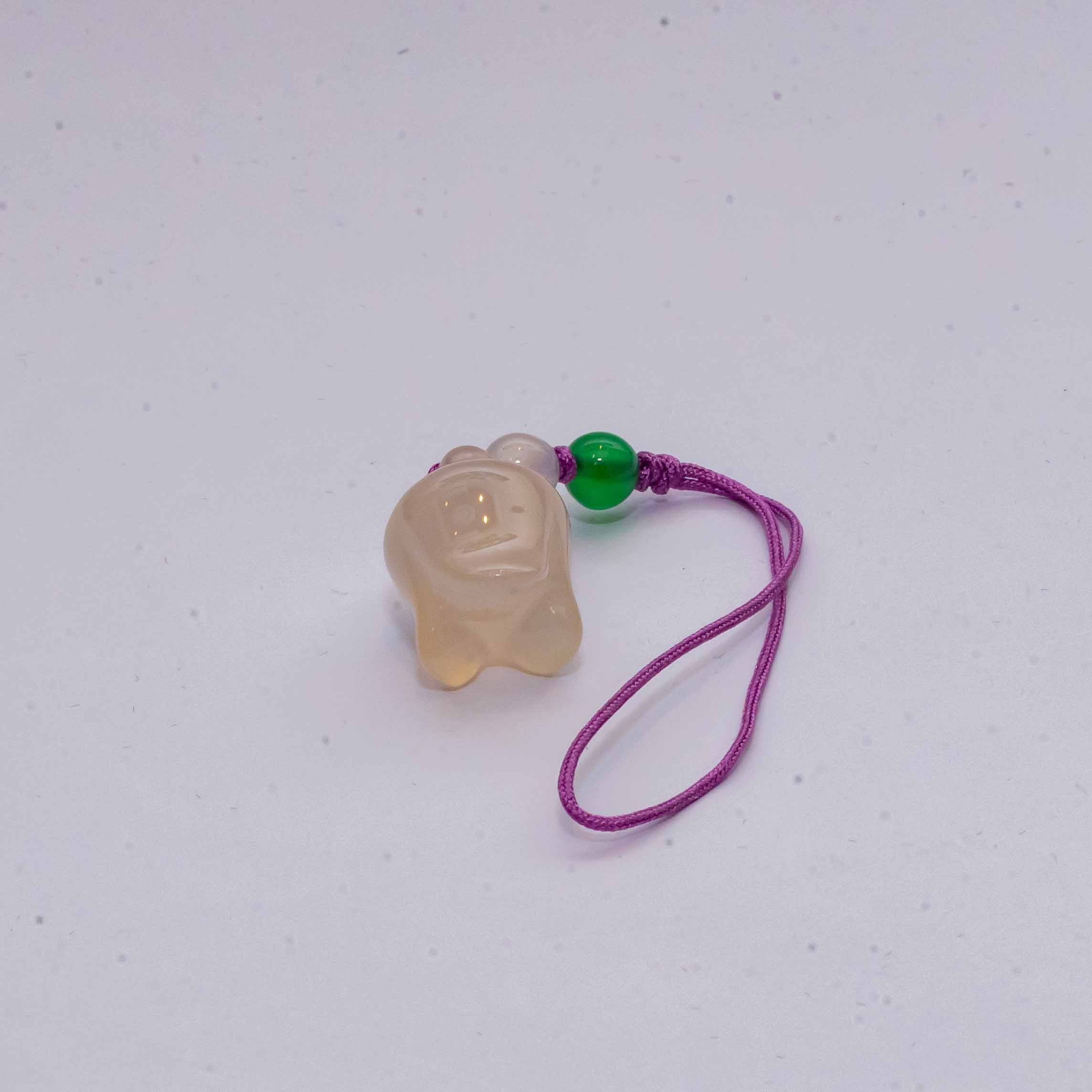 White Agate Tulip Charm