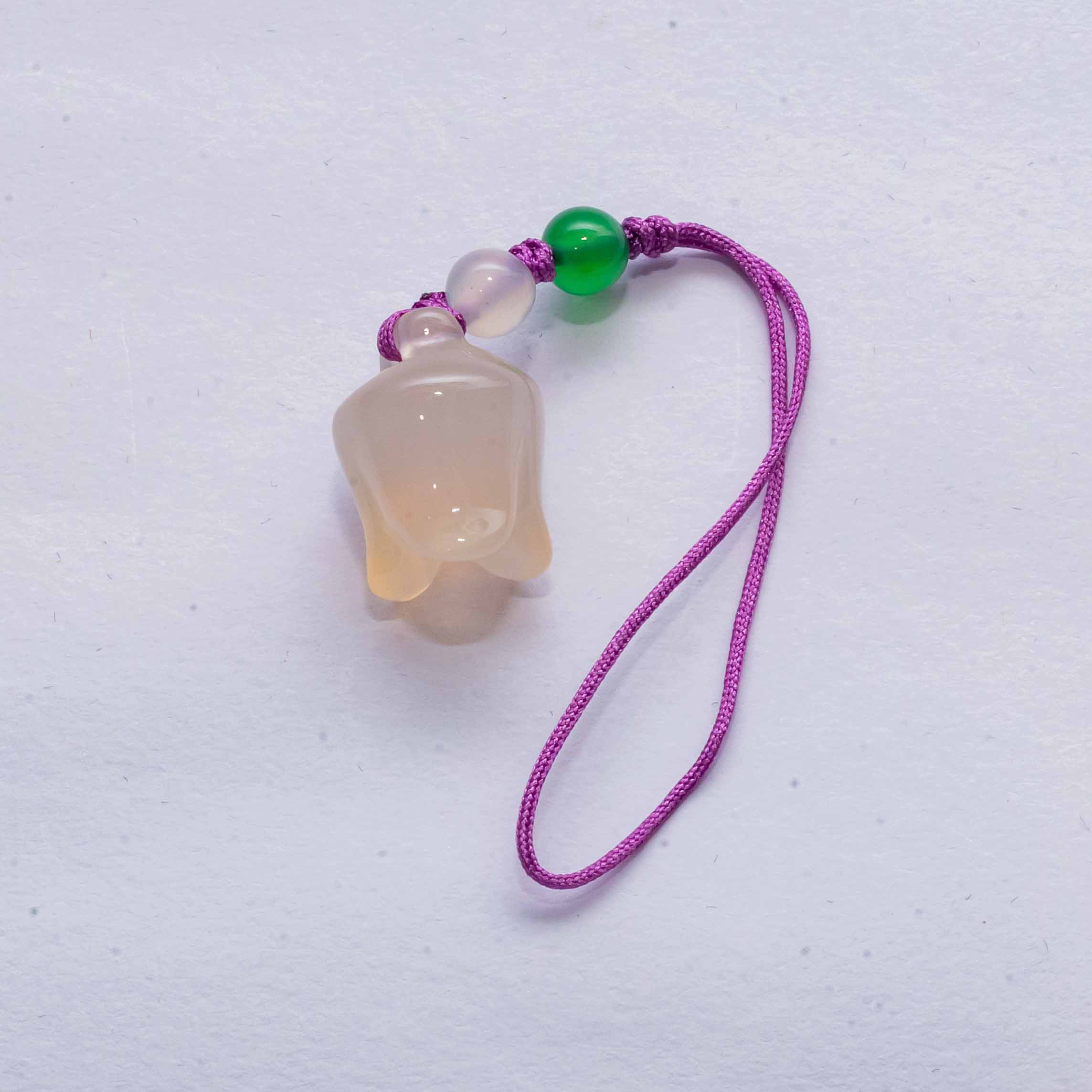 White Agate Tulip Charm Secondary image