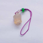 White Agate Tulip Charm