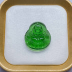 Transparent Green Laughing Buddha