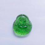 Transparent Green Laughing Buddha