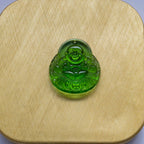 Transparent Green Laughing Buddha