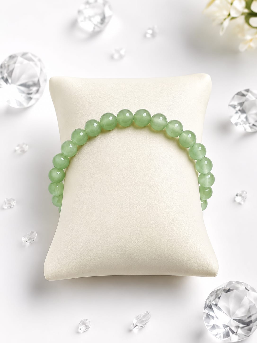 Moss Green Glass Bracelet Secondary image