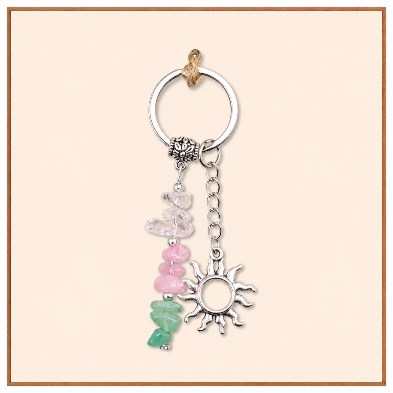 New Beginning Crystal Keychain Main image