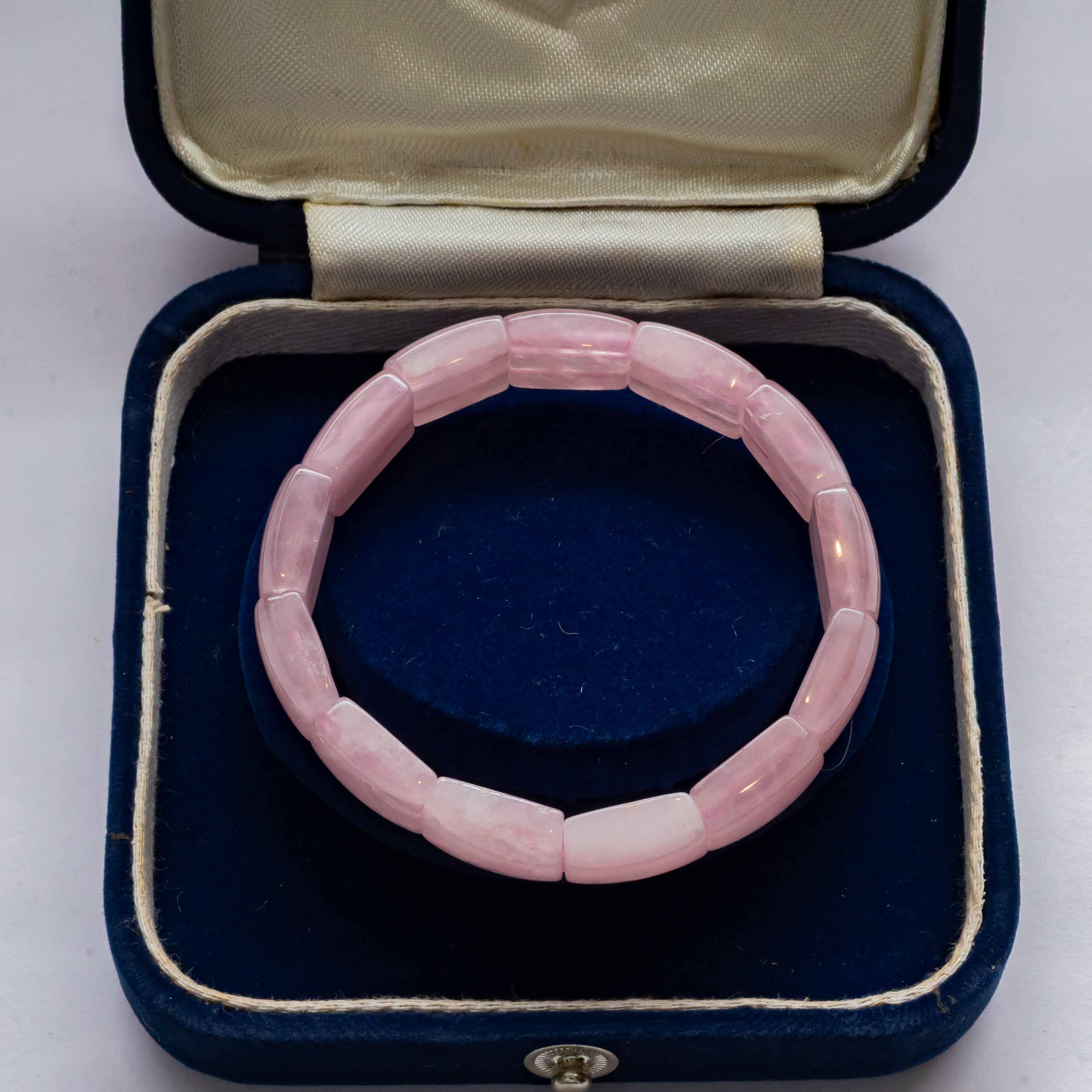 Rose Quartz Square Bracelet for Men Main image