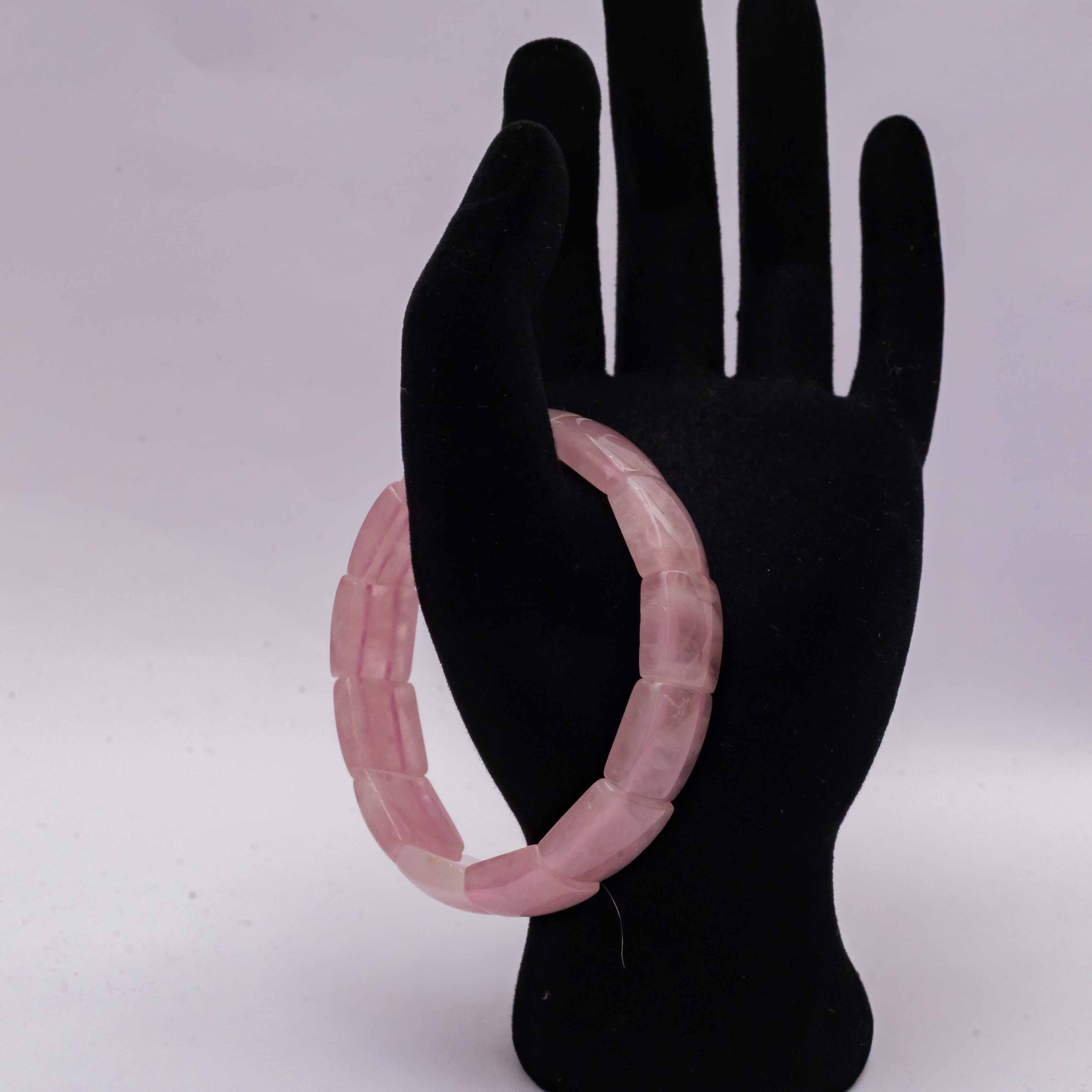 Rose Quartz Square Bracelet for Men Secondary image