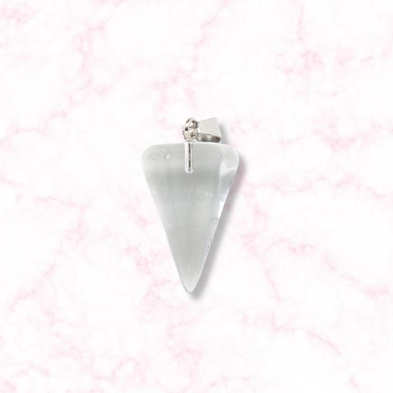 Natural Apatite, Fluorite & White Crystal Prism Pendant